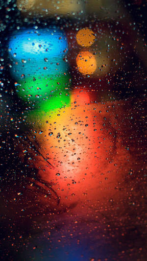 Full Hd Tablet Rainy Window Bokeh Wallpaper