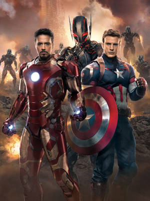 Full Hd Ultron Iron Man Captain America Android Wallpaper