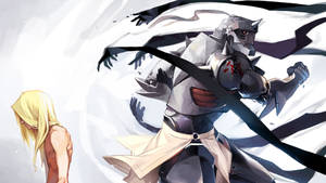 Fullmetal Alchemist Alphonse Elric With Edward Wallpaper