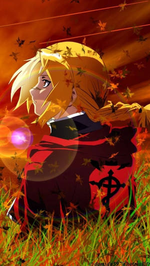 Fullmetal Alchemist Edward Elric Orange Sky Wallpaper