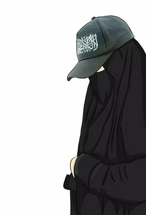 Fully Covered Girl In Cadar And Cap Wallpaper