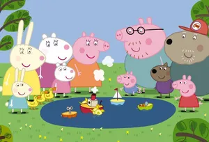 Fun Day Peppa Pig Ipad Wallpaper