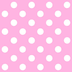 Fun Pink And White Polka Dot Pattern Wallpaper