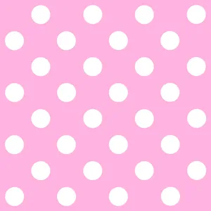Fun Pink And White Polka Dot Pattern Wallpaper