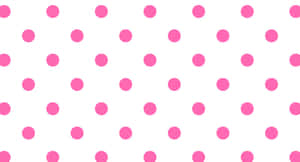 Fun Pink And White Polka Dots Desktop Wallpaper