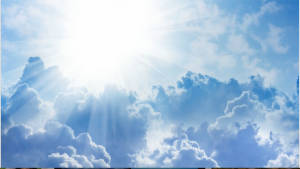 Funeral Clouds With Bright Sunrays Wallpaper