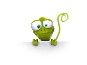 Funny Cartoon Lizard Wallpaper