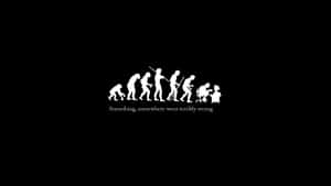 Funny Clean Man Evolution Wallpaper