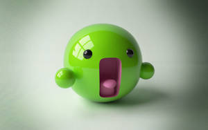 Funny Face Green Android Wallpaper
