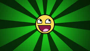 Funny Face Green Rays Wallpaper