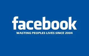 Funny Facebook Blue Desktop Wallpaper