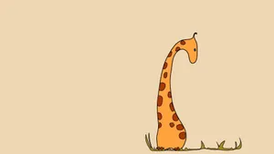 Funny Giraffe Standing On The Grass Wallpaper