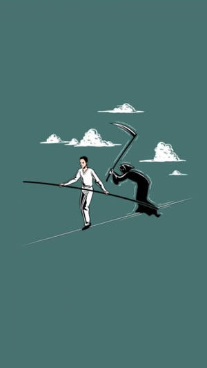 Funny Iphone Grim Reaper Wallpaper