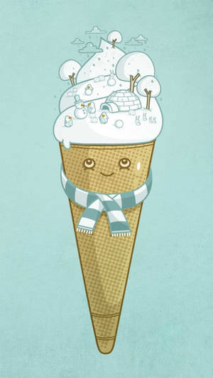 Funny Iphone Ice Cream Wallpaper