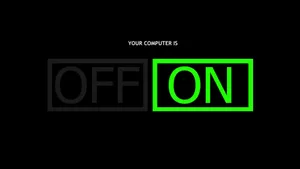 Funny Laptop On Off Wallpaper