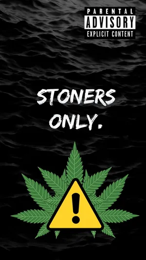 Funny Weed Warning Sign Wallpaper