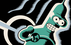 Futurama Electrified Bender Wallpaper