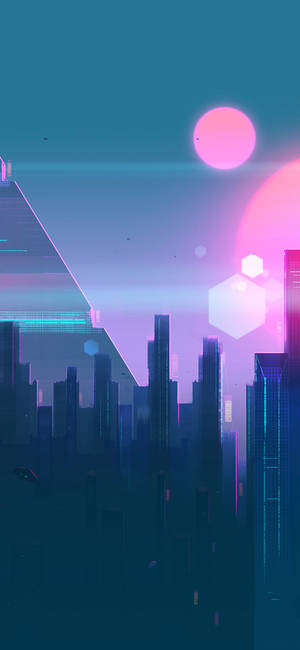 Future Cityscape Cyberpunk Iphone X Wallpaper