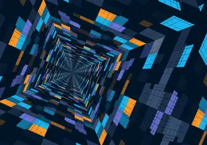 Futuristic And Geometric Pattern Wallpaper