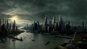 Futuristic City Full Hd 1600x900 Wallpaper