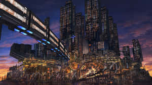 Futuristic Cyberpunk City Wallpaper
