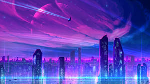 Futuristic Desktop With Sonic-speed Jets Wallpaper