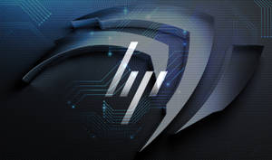 Futuristic Hp Laptop Logo Wallpaper