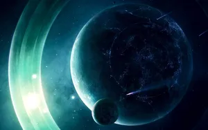 Futuristic Outer Space Wallpaper