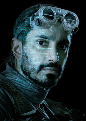 Futuristic Portrait Man Goggles Wallpaper