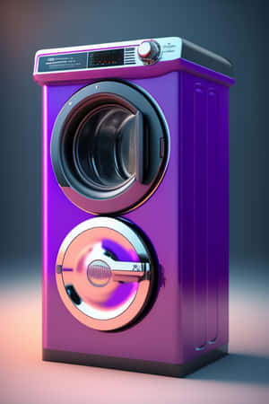 Futuristic Purple Washing Machine Wallpaper