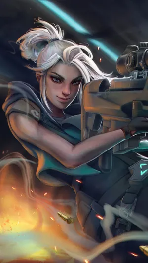 Futuristic Sniperin Action Wallpaper