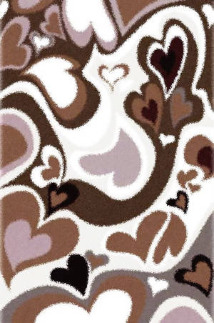 Fuzzy Brown Hearts Wallpaper