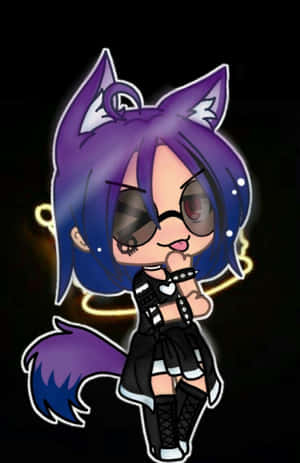 Gacha Life Tomboy Purple Fox Wallpaper