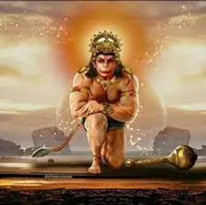 Gada Hanuman Black Wallpaper