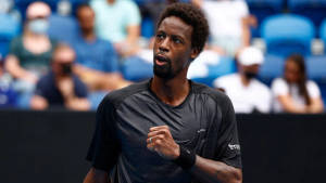 Gael Monfils In Damp Shirt Wallpaper