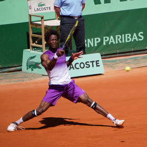 Gael Monfils Wearing Purple Wallpaper