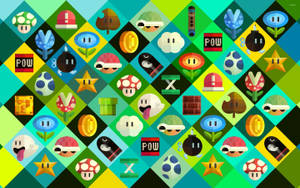 Gaining Power With Mario’s Power-ups Wallpaper