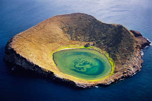 Galapagos Volcanic Crater South America Wallpaper