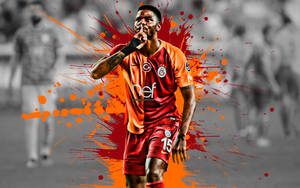 Galatasaray No. 15 Player In Action Wallpaper