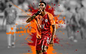 Galatasaray No. 15 Player In Action Wallpaper