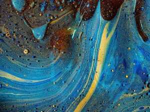 Galaxy Blue Painting Wallpaper