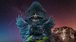 Galaxy Cliff Garuda Wallpaper