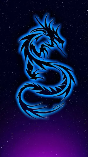 Galaxy Dragon Tribal Design Wallpaper