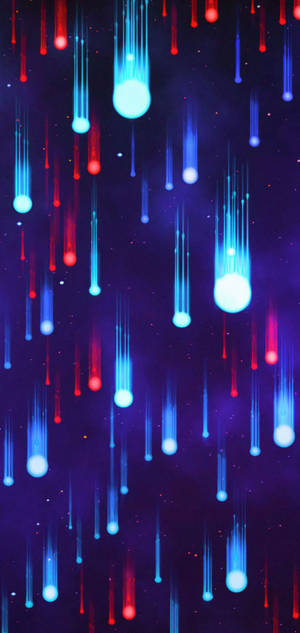 Galaxy S10 Falling Orbs Wallpaper