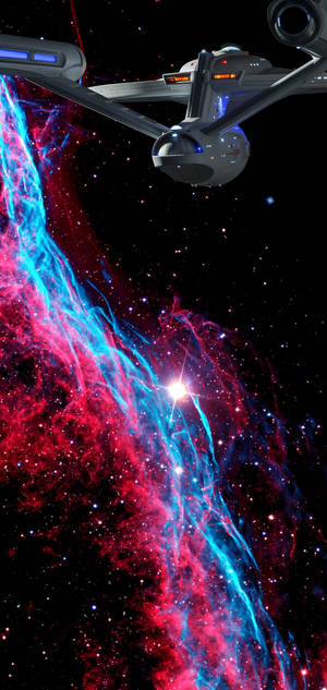 Galaxy S10 Weird Spaceship And Nebula Wallpaper