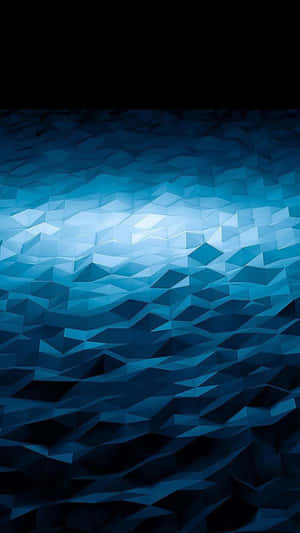 Galaxy S5 Blue Polygon Sea Wallpaper