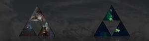 Galaxy Triforce Dual Screen Wallpaper