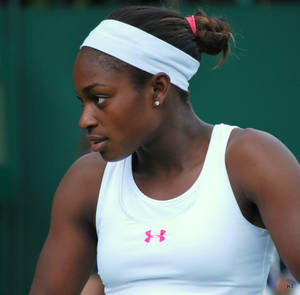 Game Face Of Sloane Stephens Wallpaper