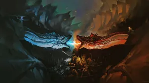 Game Of Thrones Dragons Battle Wallpaper