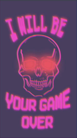 Game Over Neon Aesthetic Iphone Wallpaper
